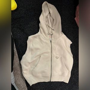 Mono B cropped hoodie vest size small